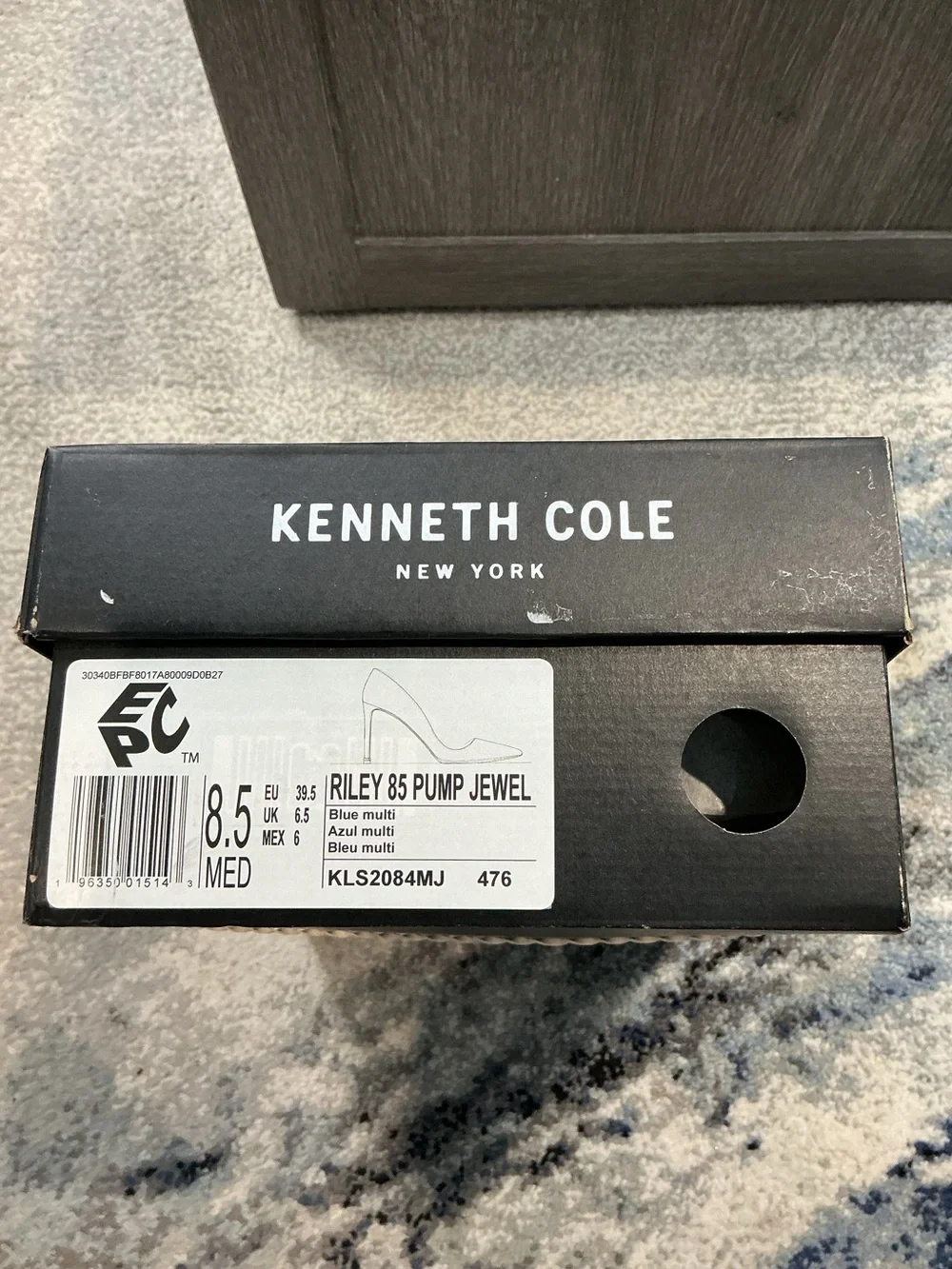 NIB Kenneth Cole NY Riley 85 Rhinestone Ombre Pumps in Blue & Purple Size 8.5